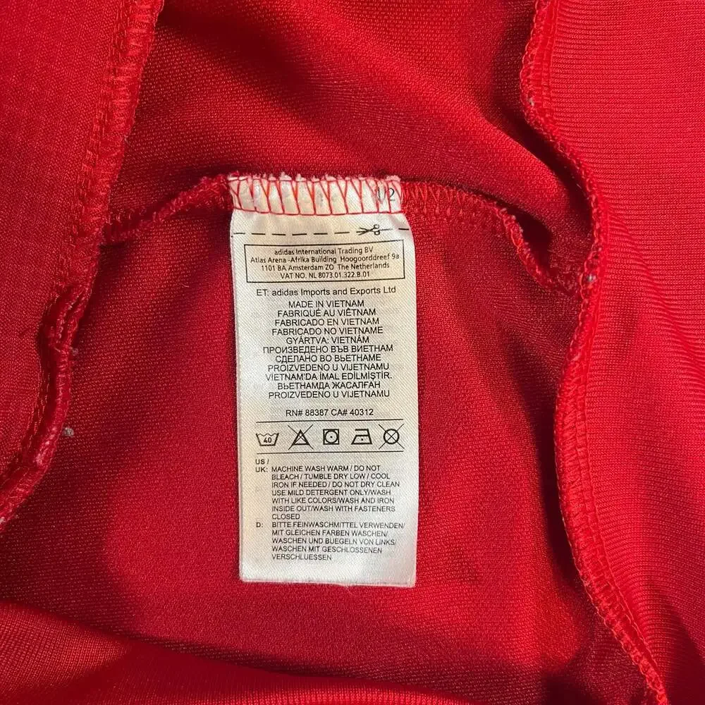 Adidas Tiro 19 Climalite Full Zip Red Track Jacket Youth Size Large